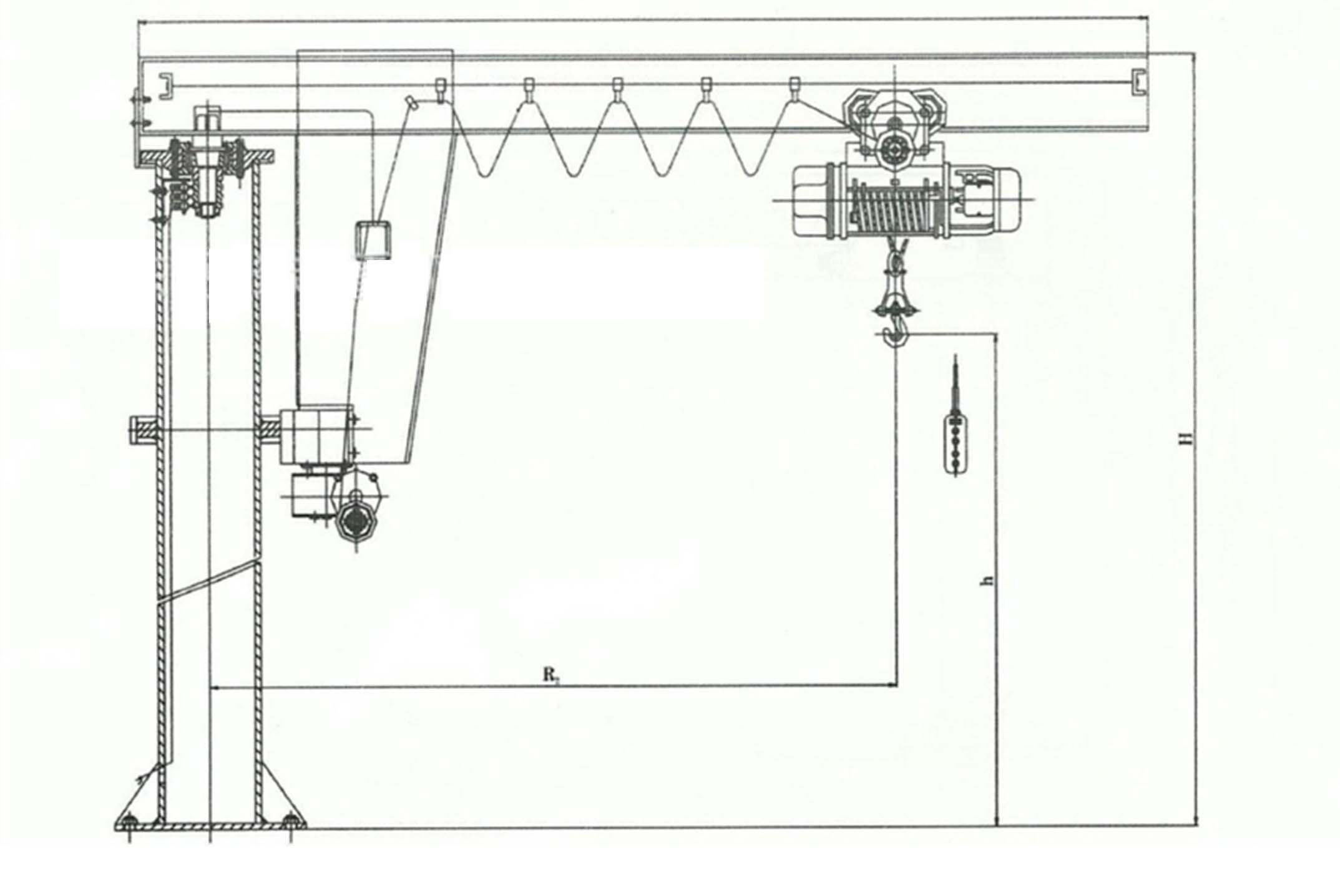 BZD型起重機(jī)，懸臂吊，懸臂起重機(jī)，定柱式起重機(jī)，起重機(jī)，定柱式懸臂起重機(jī)，定柱式懸臂吊<m met-id=26 met-table=product met-field=keywords></m>